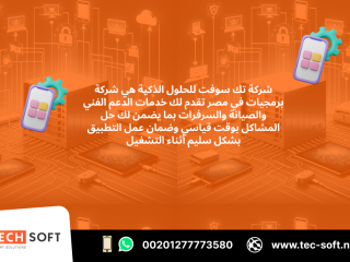 شركة برمجيات في مصر تك سوفت للحلول الذكية Tec Soft for SMART solutions